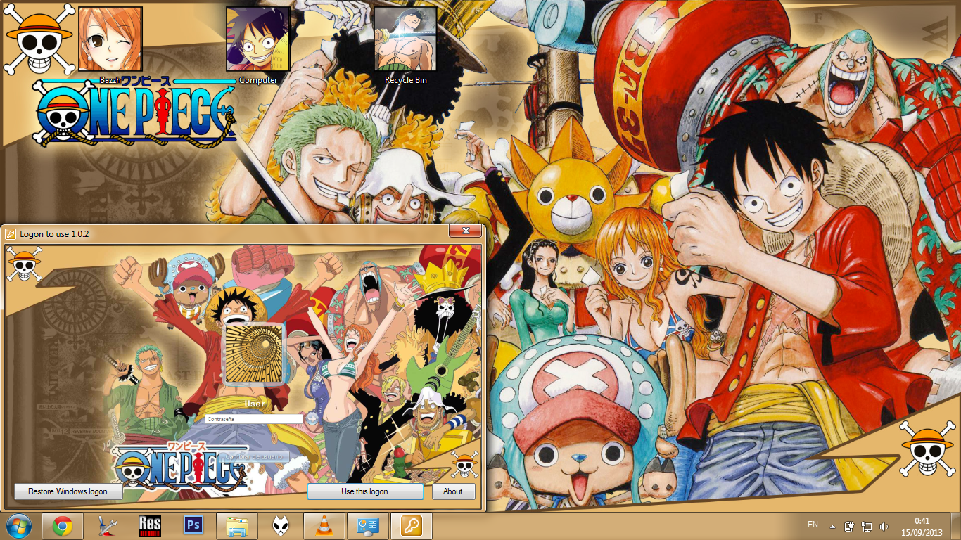 free download windows 7 themes anime one piece